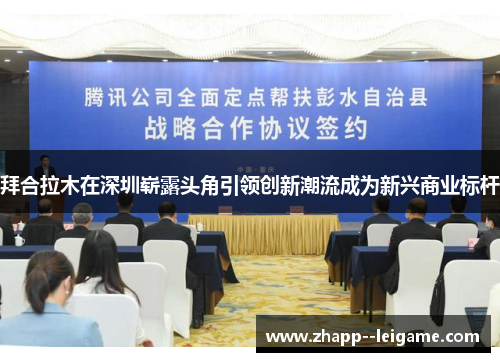 拜合拉木在深圳崭露头角引领创新潮流成为新兴商业标杆